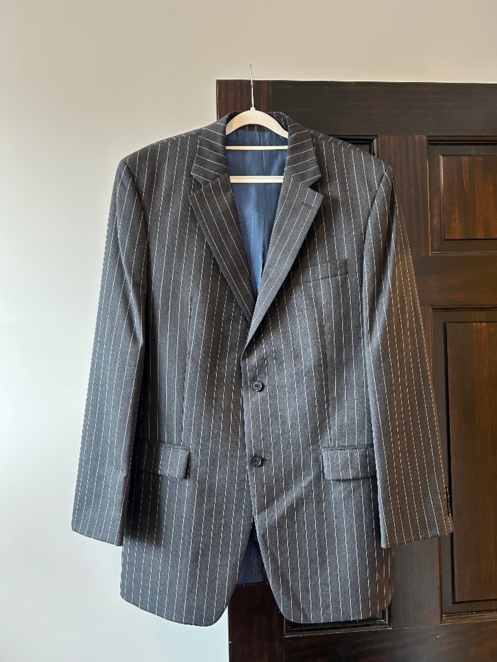 Michael Kors Gray Pinstripe Wool Blazer Men’s Suit Jacket Classic